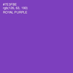 #7E3FBE - Royal Purple Color Image